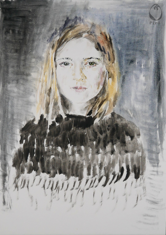 oil on paper - olio su carta di Piro